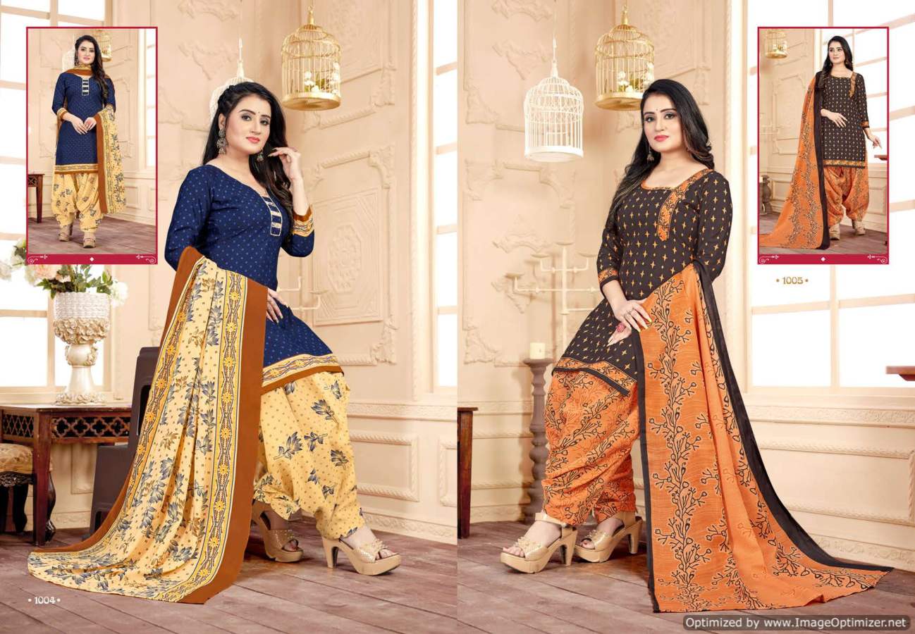 Patiyala Special 1001 Regular Wear Wholesale Cotton Dress Material
